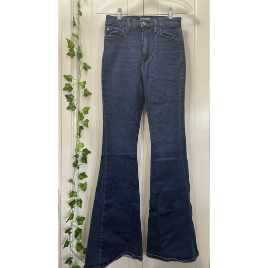 Women Hudson High Waisted Heidi Y2K Flared Dark Denim Jeans Size 24