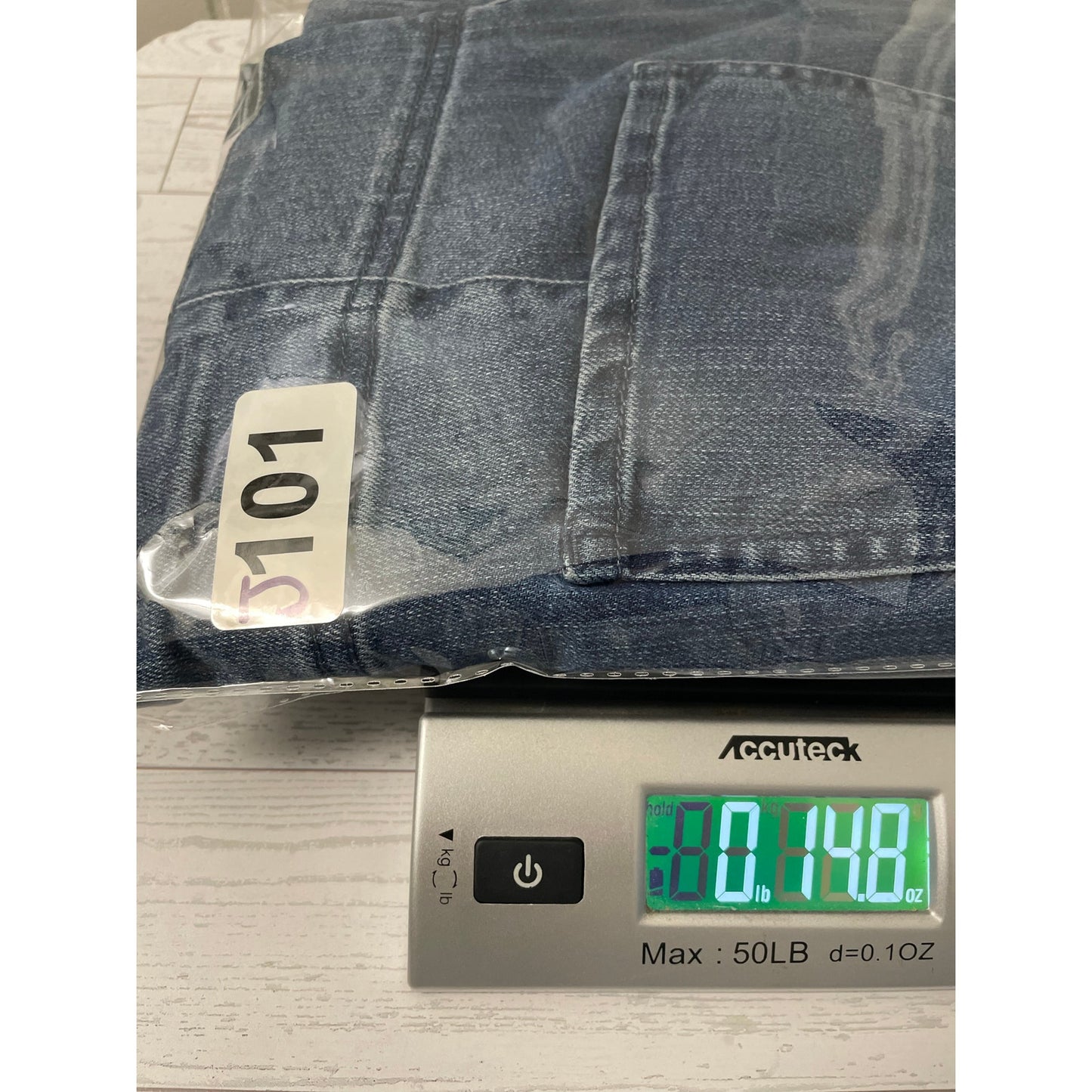 Poured in Blue Womans Denim Jeans Size 10