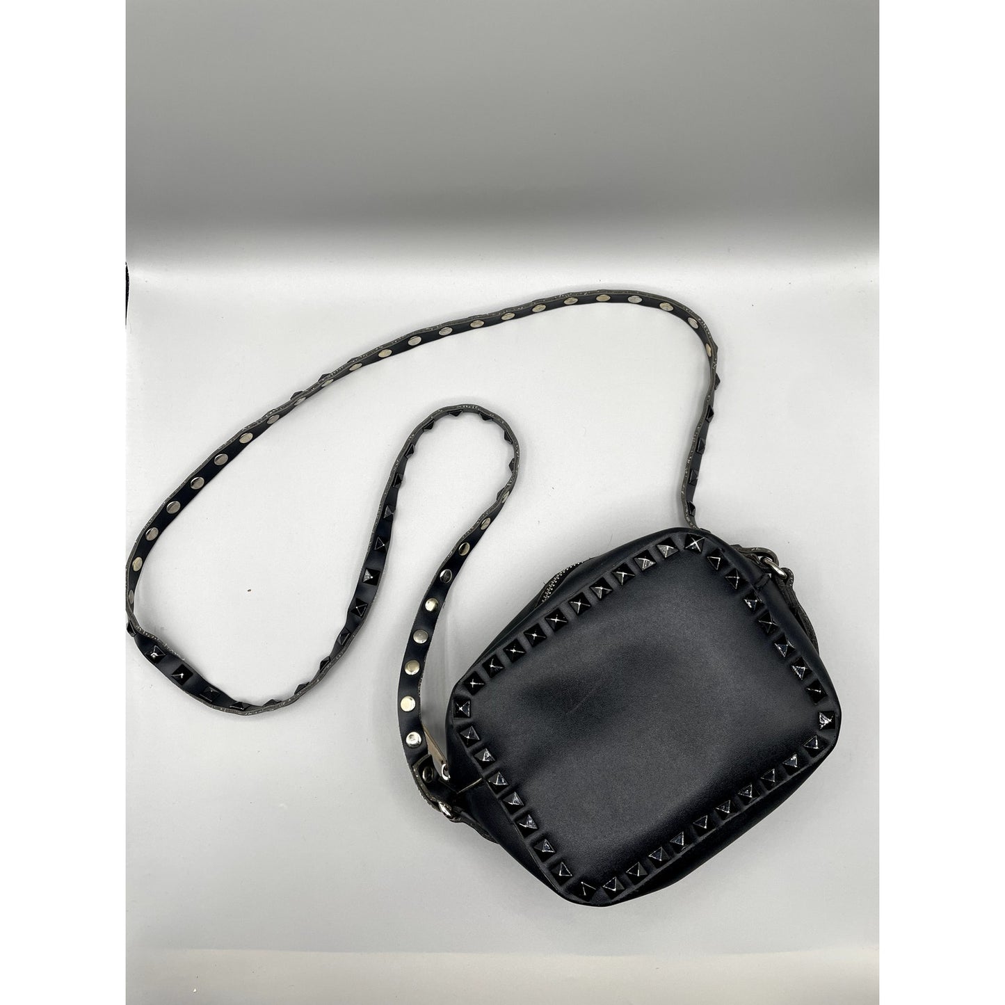 Inzi Black Cross Body Embellished Studs Womans Purse