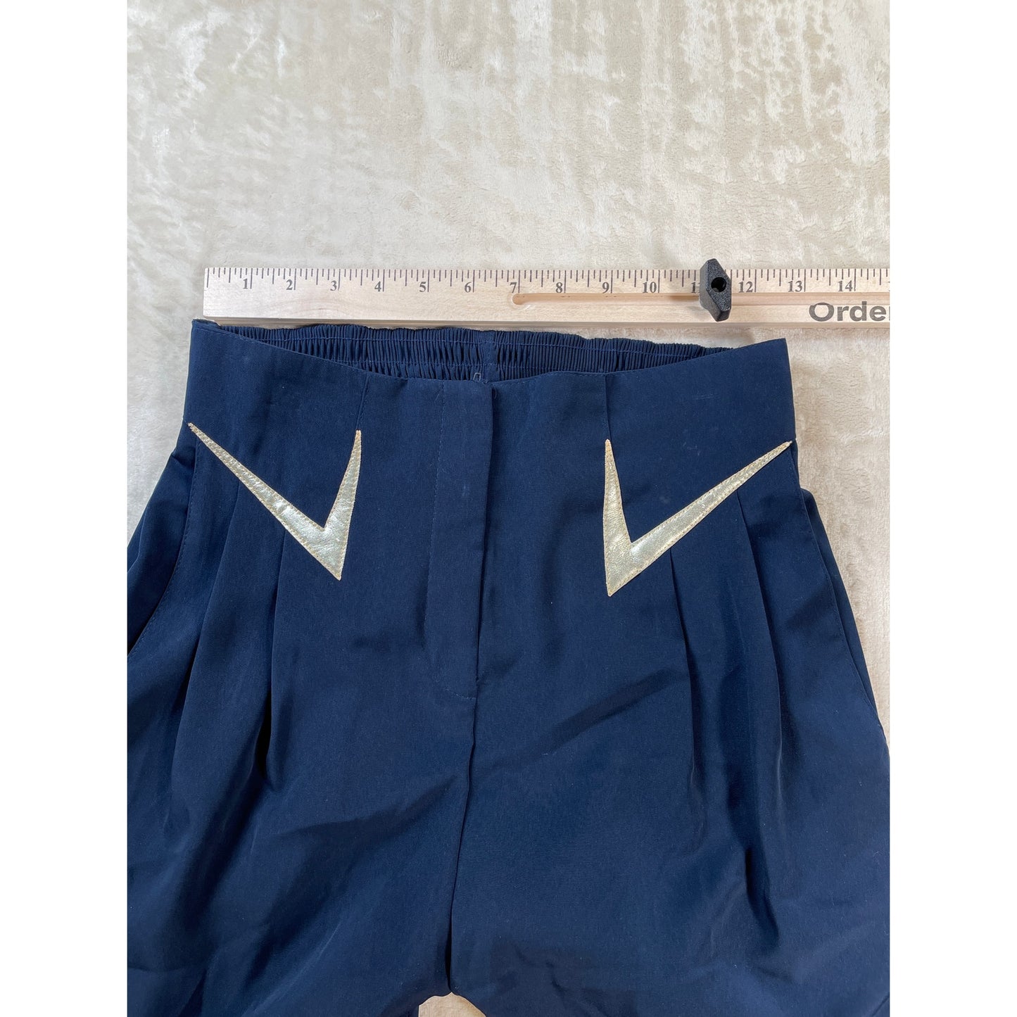 Vintage 80's Rio Woman’s Navy Captains Blouse Pant Suit Sailor Set Small