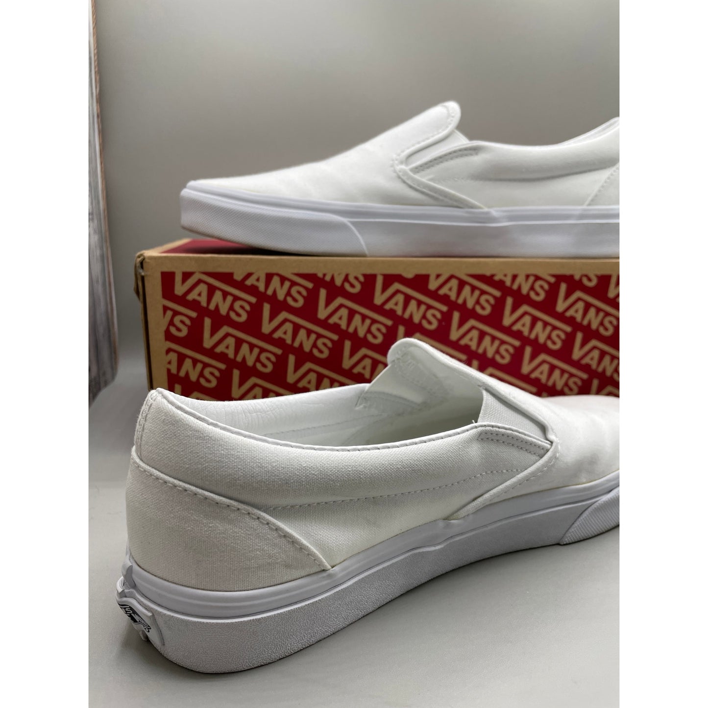 Vans Classic White Slip on Men’s Sneakers 10