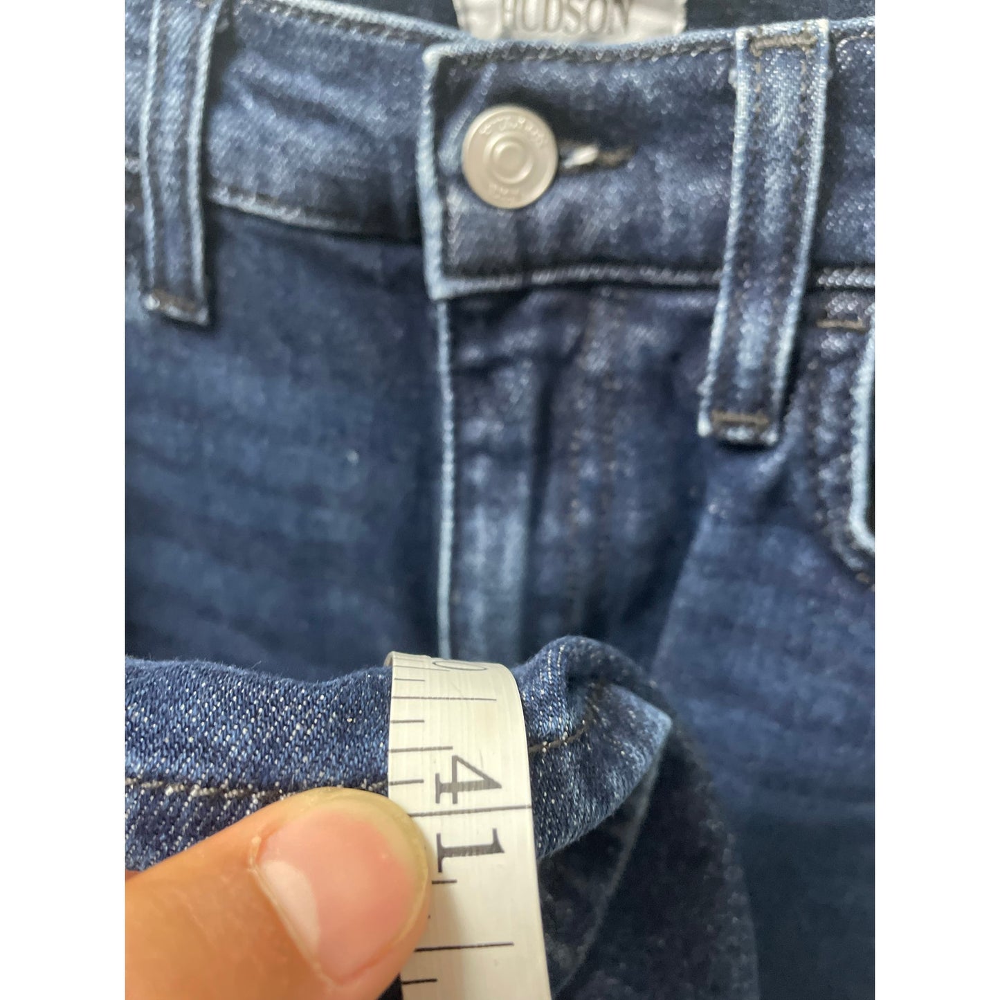 Women Hudson High Waisted Heidi Y2K Flared Dark Denim Jeans Size 24