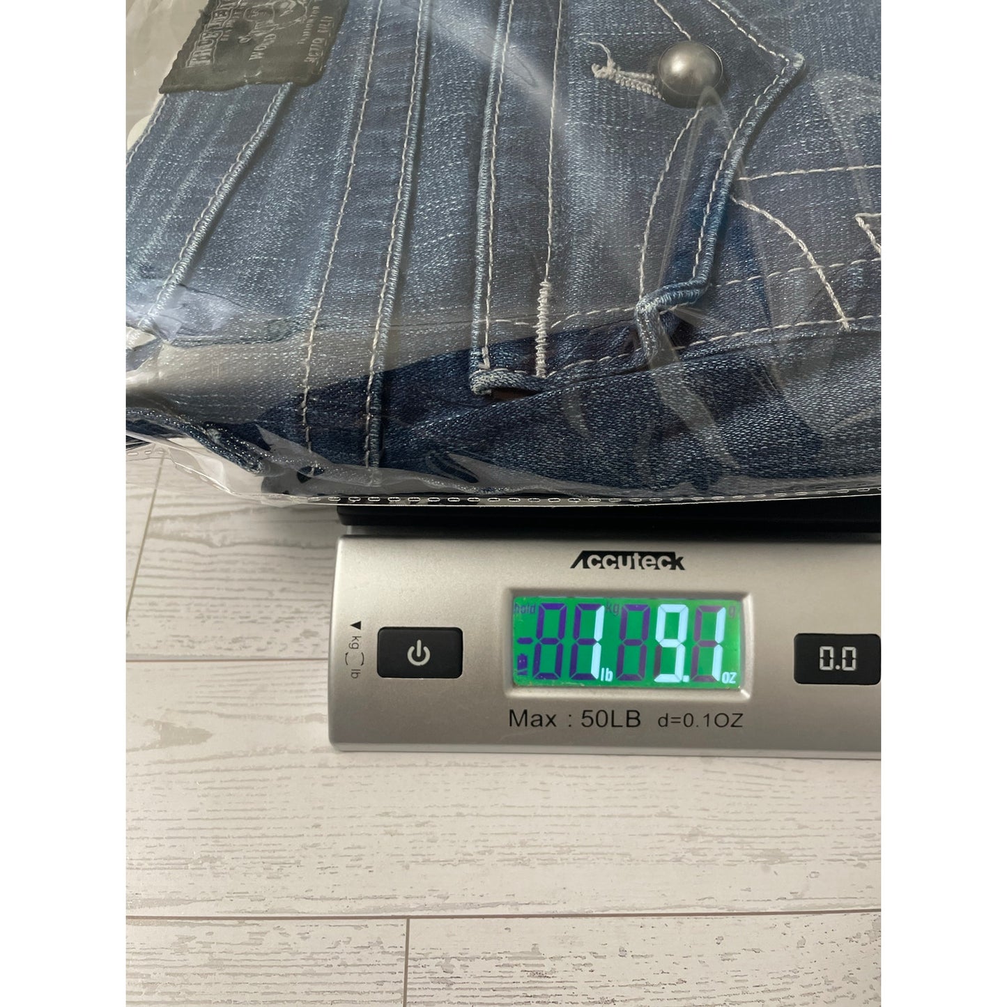 True Religion Blue Denim Relaxed Straight Flap Pockets Mens Jeans SZ 31