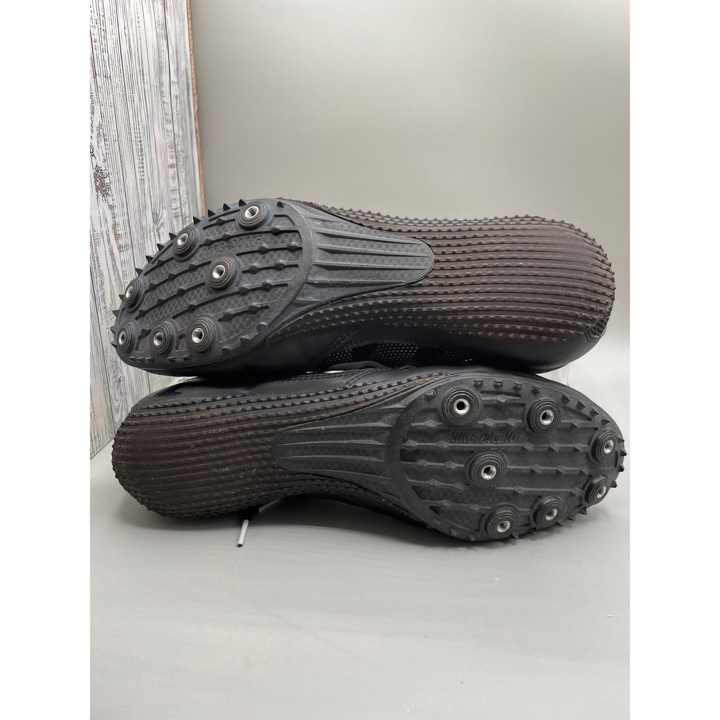 Nike Rival S Black Track Cleats Athletic Lace Up Shoes *No Spikes Men’s 11.5
