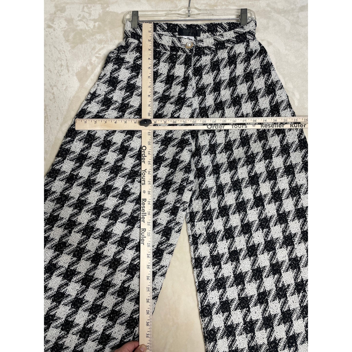 Storets NWT Black & White Houndstooth Wide Leg Womans Pants Size S/M