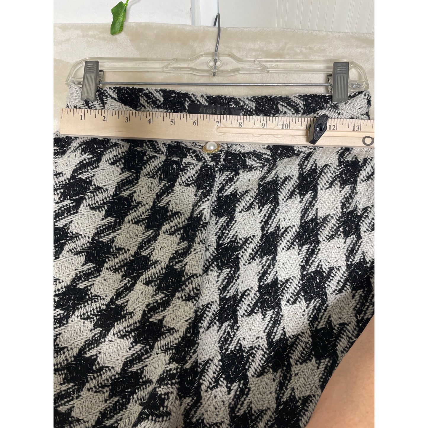 Storets NWT Black & White Houndstooth Wide Leg Womans Pants Size S/M