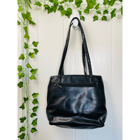 Crazy Horse Vintage Black Double Strap Vintage Purse by Liz Claiborne