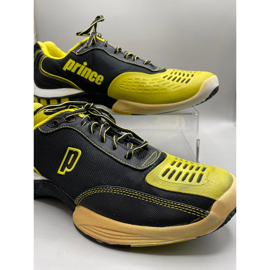 Prince Rebel 2 Black & Yellow Tennis Lace Up Mens Sneakers 11.5