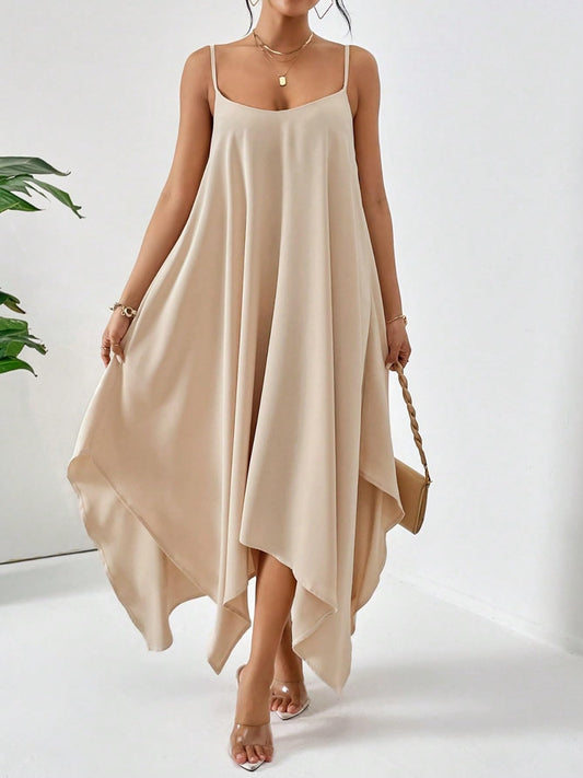 Woman's Style Collection Scoop Neck Midi Cami Dress