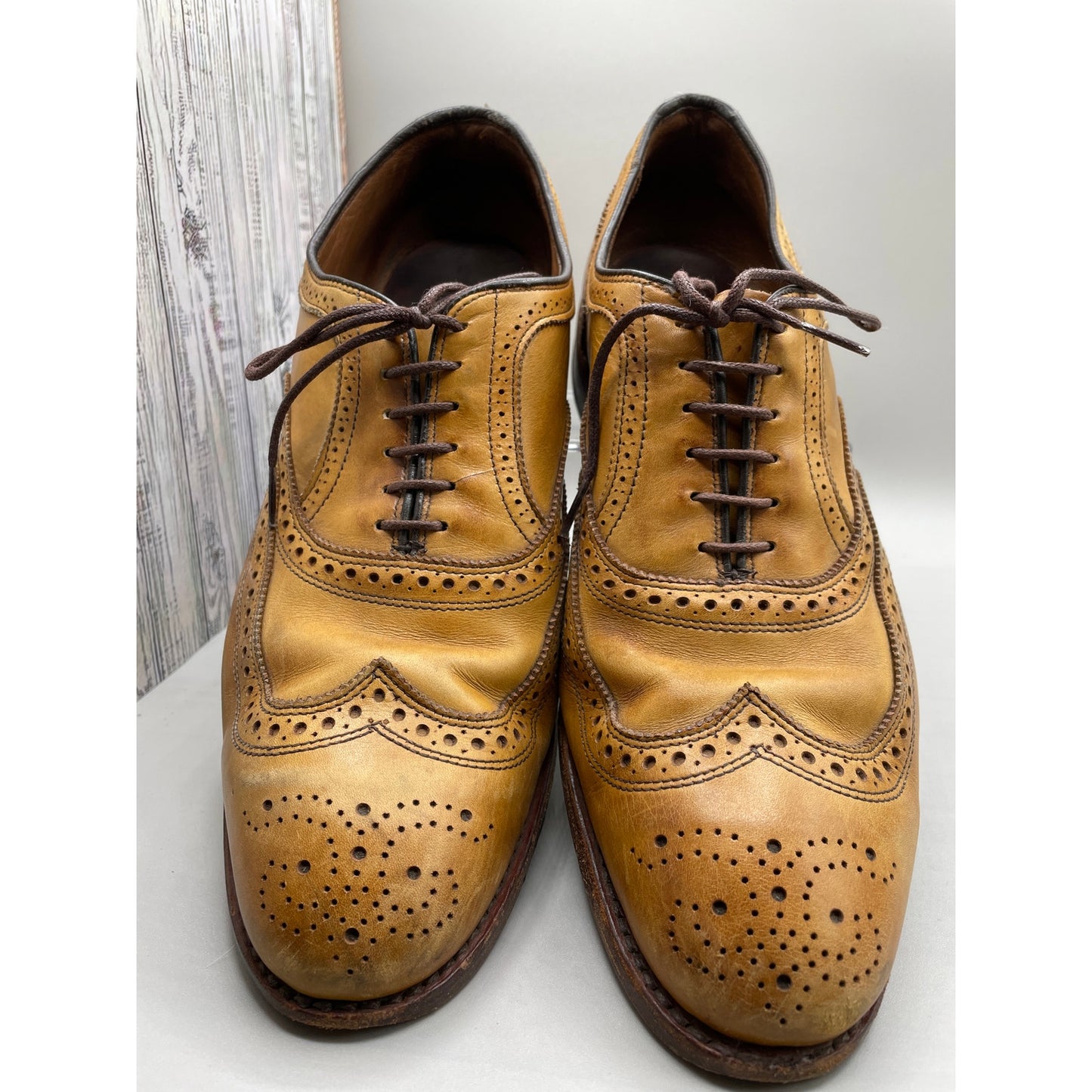 Allen Edmonds "McAllister" Brown Wingtip Oxford Mens Dress Shoes 12D