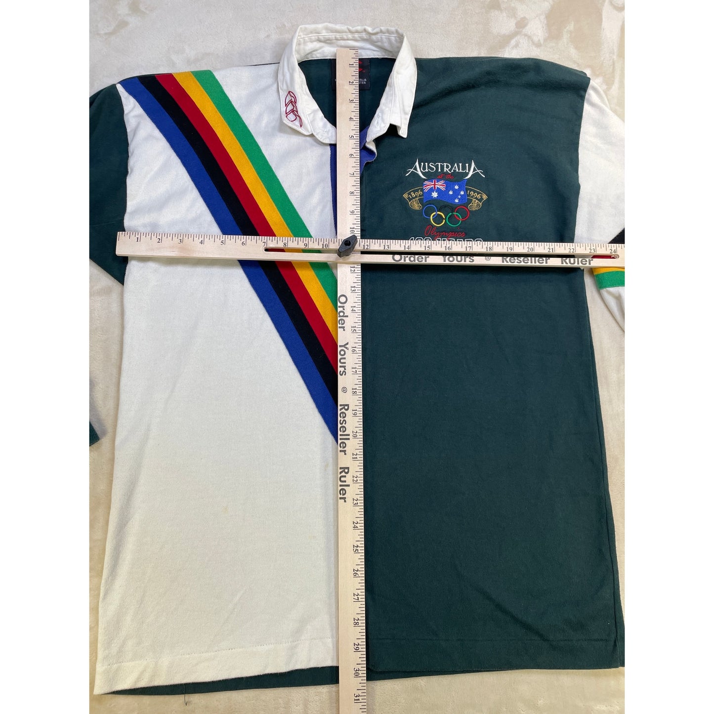 Canterbury Vintage Mens Australia Olympics International Rugby Jersey Polo XL