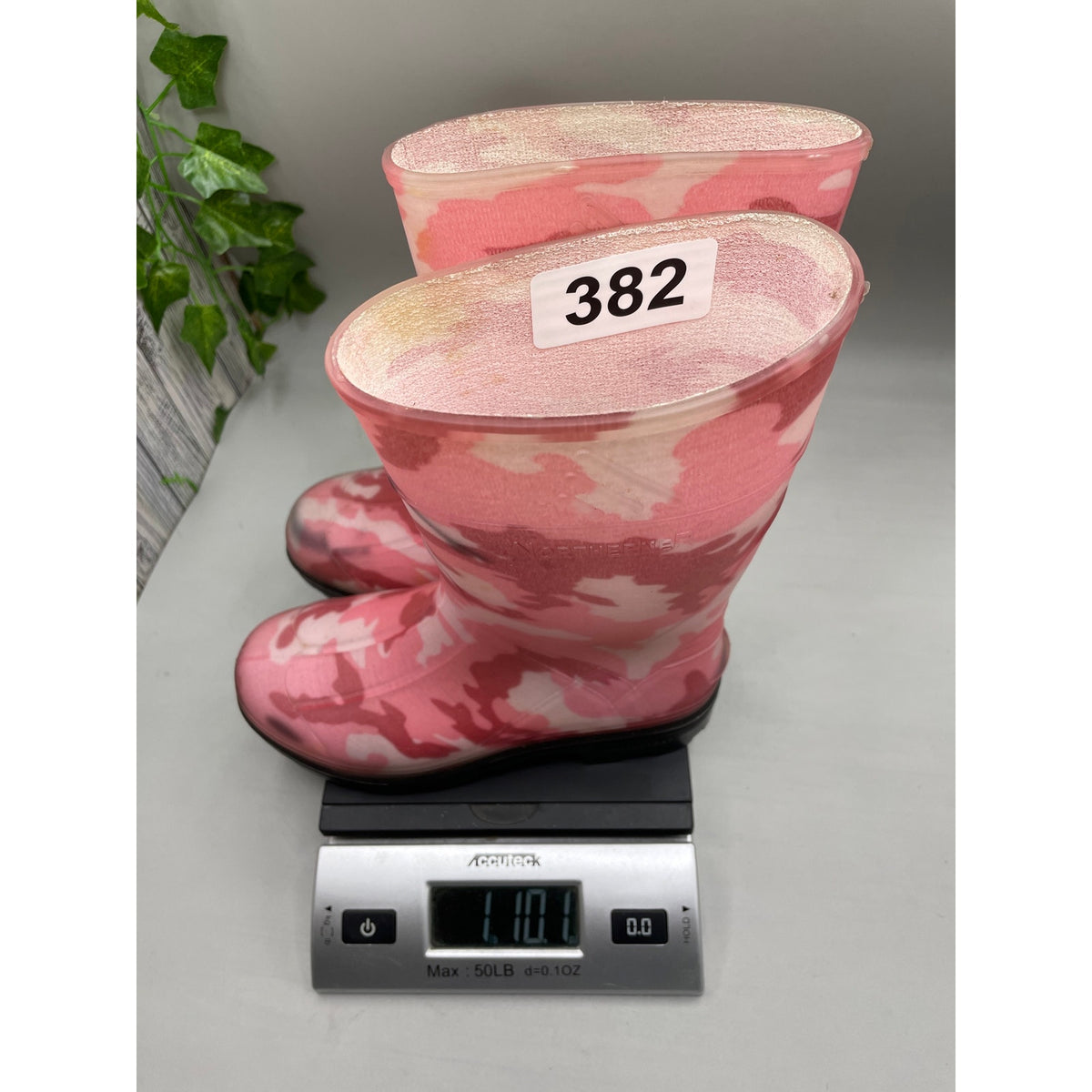 Northerner Pink Camo Little Girls Rain Boots Size 12