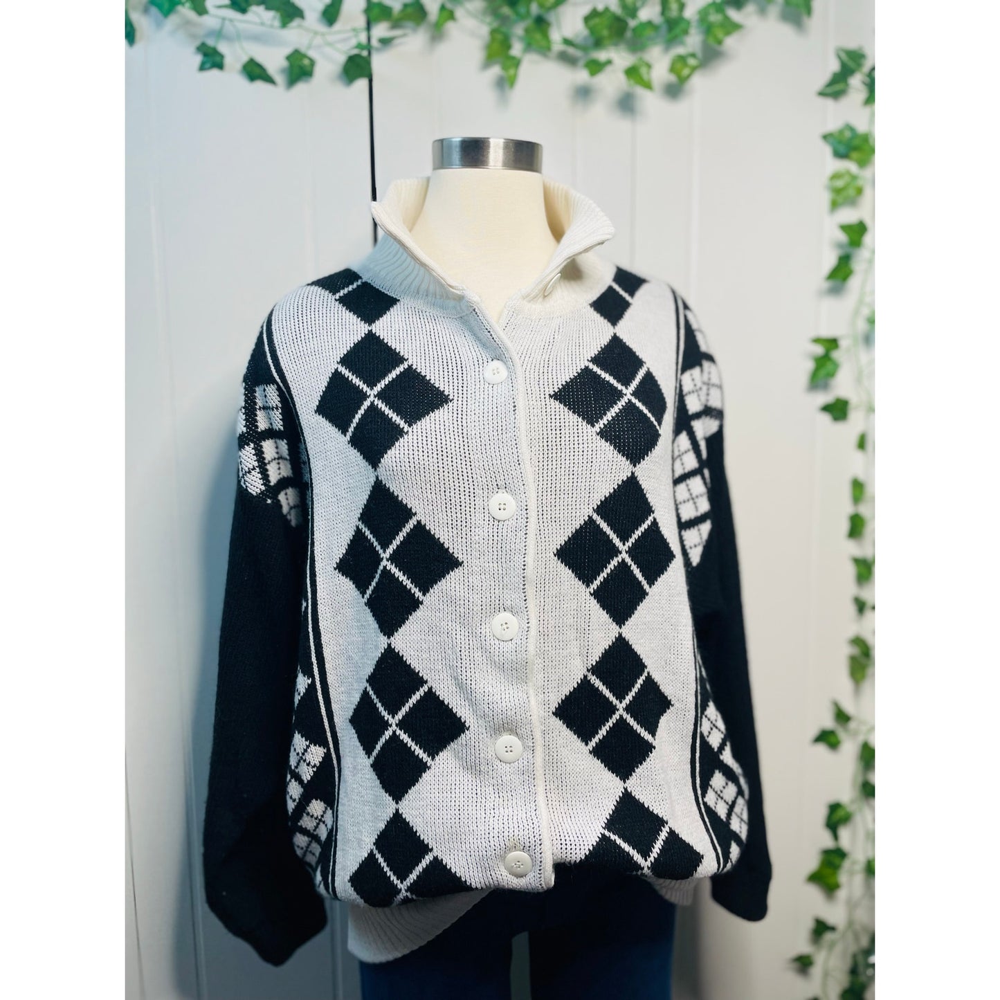 Mens Vintage Partners by Mervyns Button Up Sweater SZ 20W