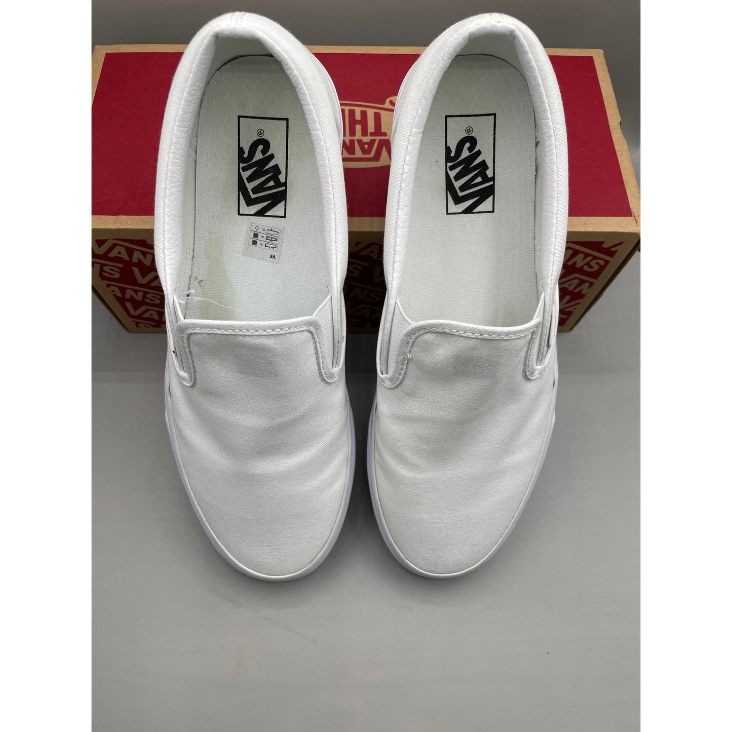 Vans Classic White Slip on Men’s Sneakers 10
