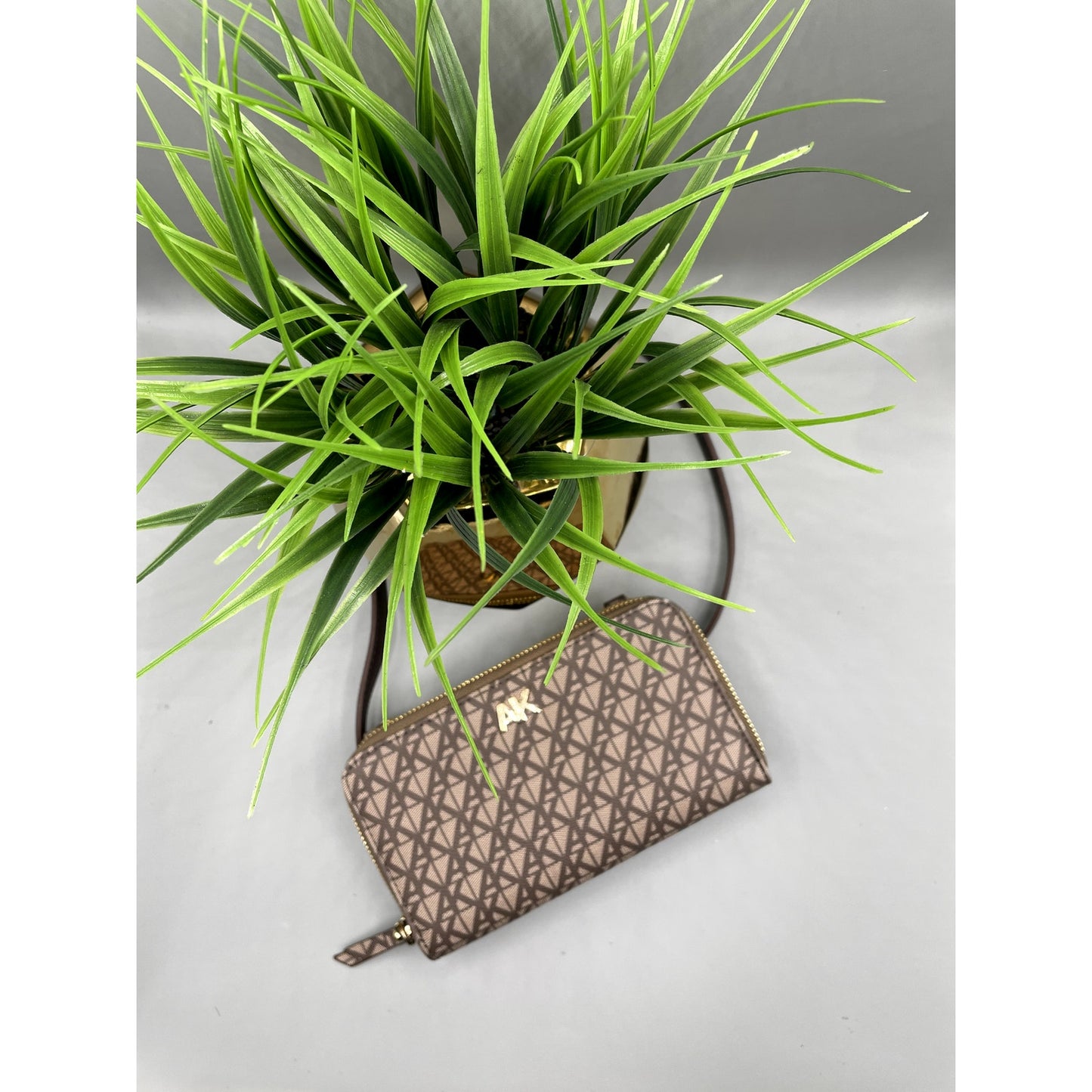 Anne Klein Brown Wallet Crossbody With Strap