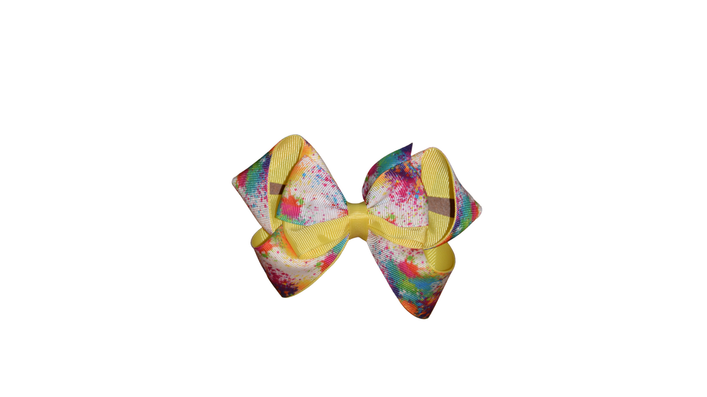 Purple Tie Dye Medium Bow