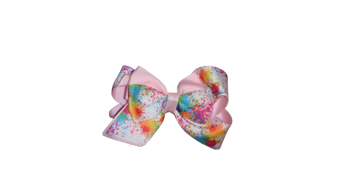 Purple Tie Dye Medium Bow