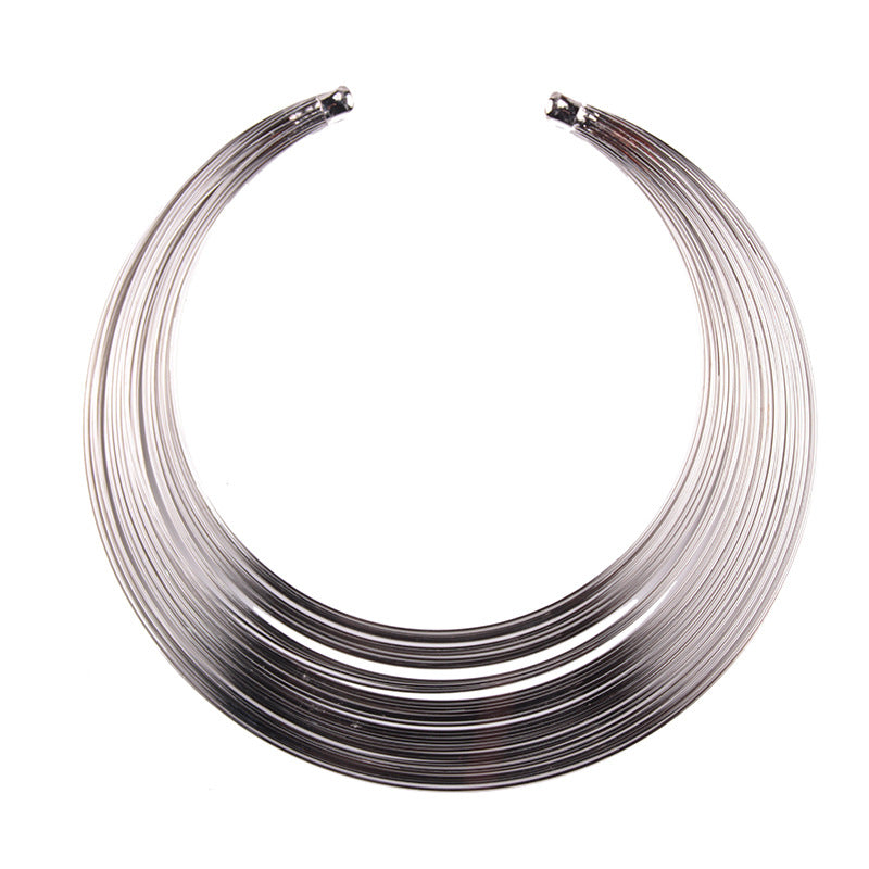 Egyptian Queen | Silver Coil Necklace