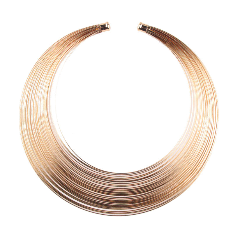 Egyptian Queen | Gold Coil Necklace