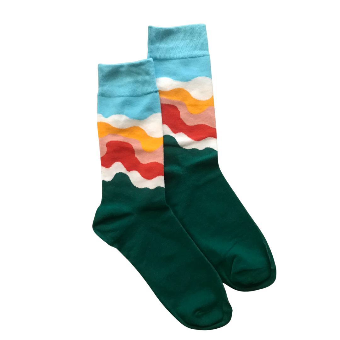 Wavy Horizon | Fun Socks