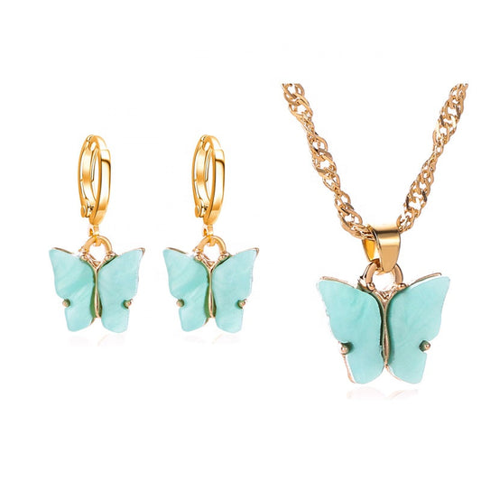 Sweet Butterly Necklace and Earring set