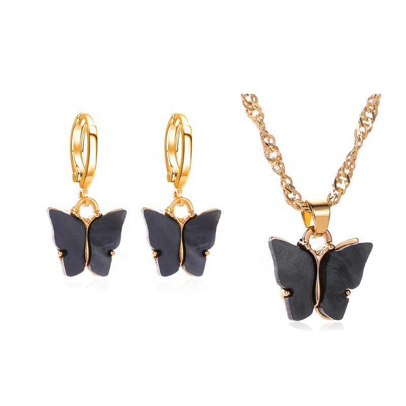 Sweet Butterly Necklace and Earring set
