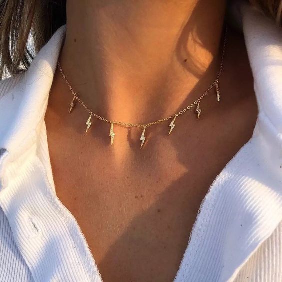 Lightning Bolt | Gold Necklace