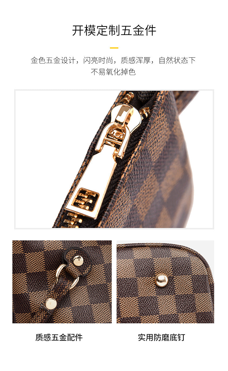 Lucia | Black and Grey Tote & Wristlet