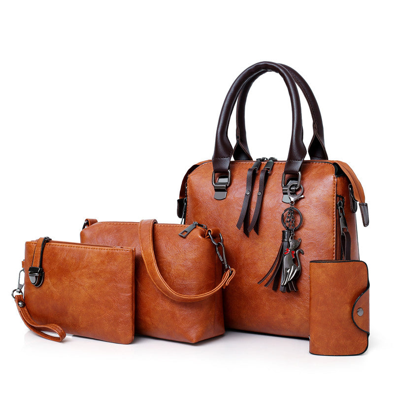 Amber | Brown Handbag Set