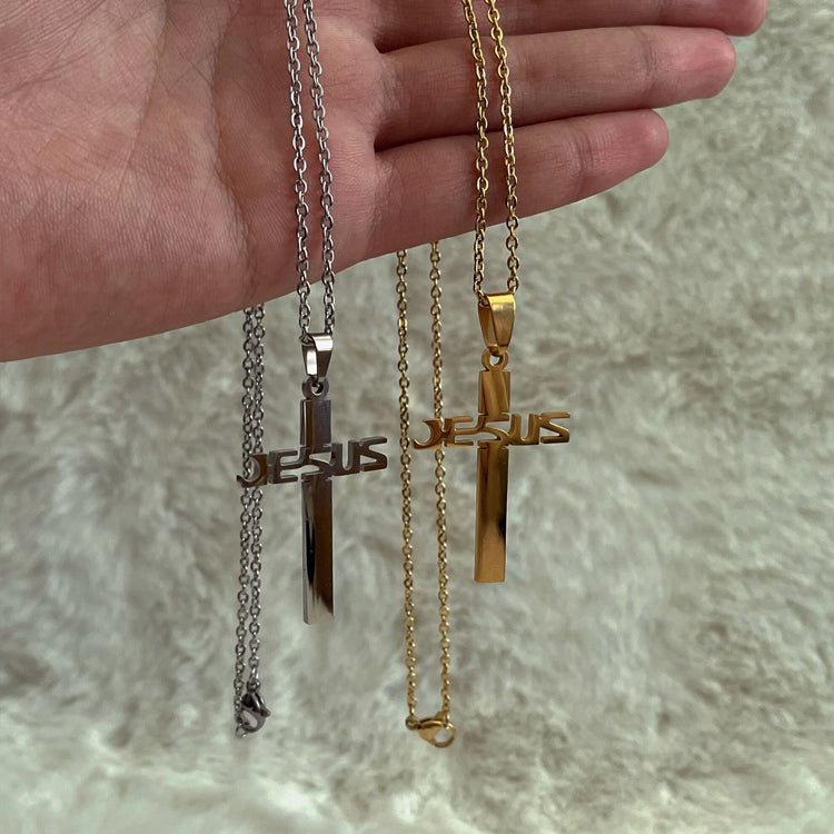 My Strong Tower | Silver Jesus Necklace