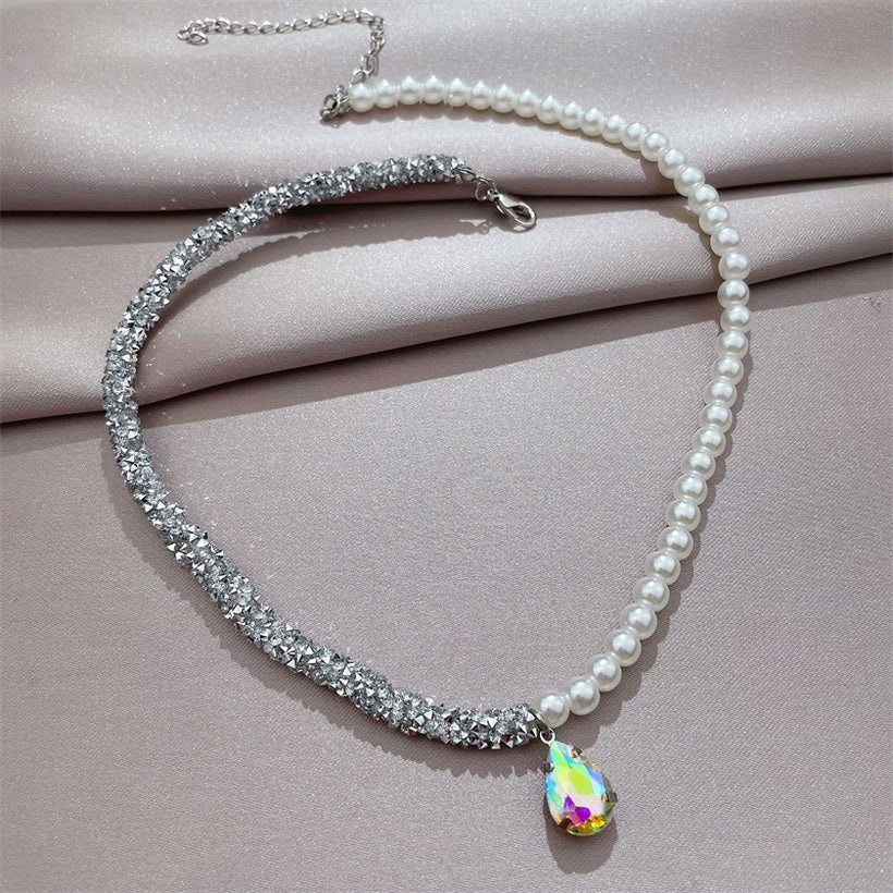 Silver Hematite and Pearls | Necklace