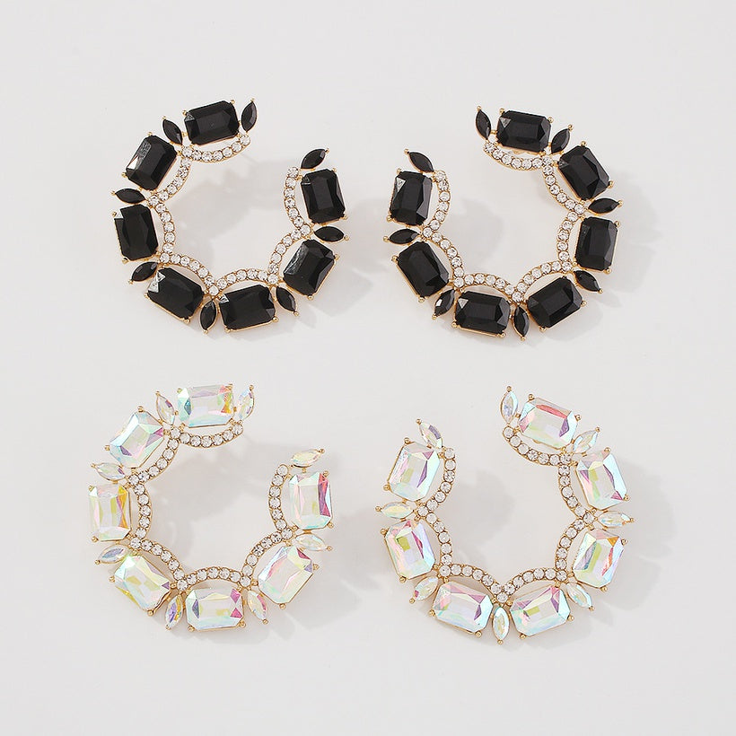 Celestial | Black Rhinestone Earrings