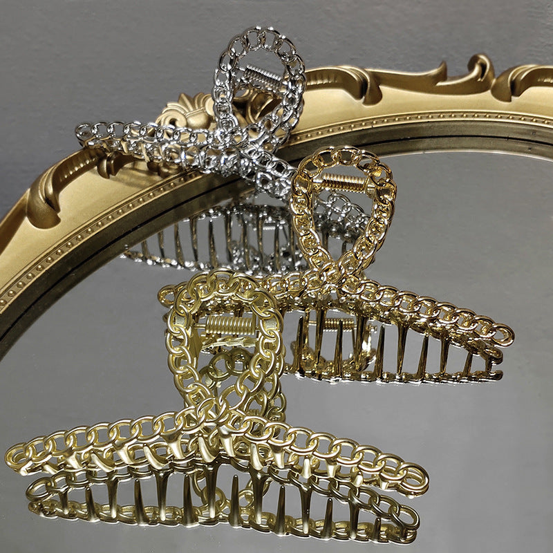 Cubano | Silver Large Hair Clip