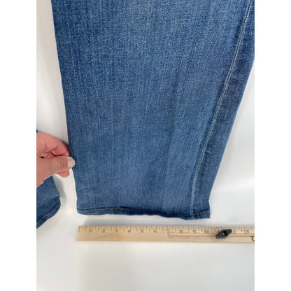 J Crew Womans Denim Flare Jeans Medium Wash Size 24