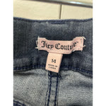 Juicy Couture Y2k  Woman Distressed Denim Rhinestones SZ 14