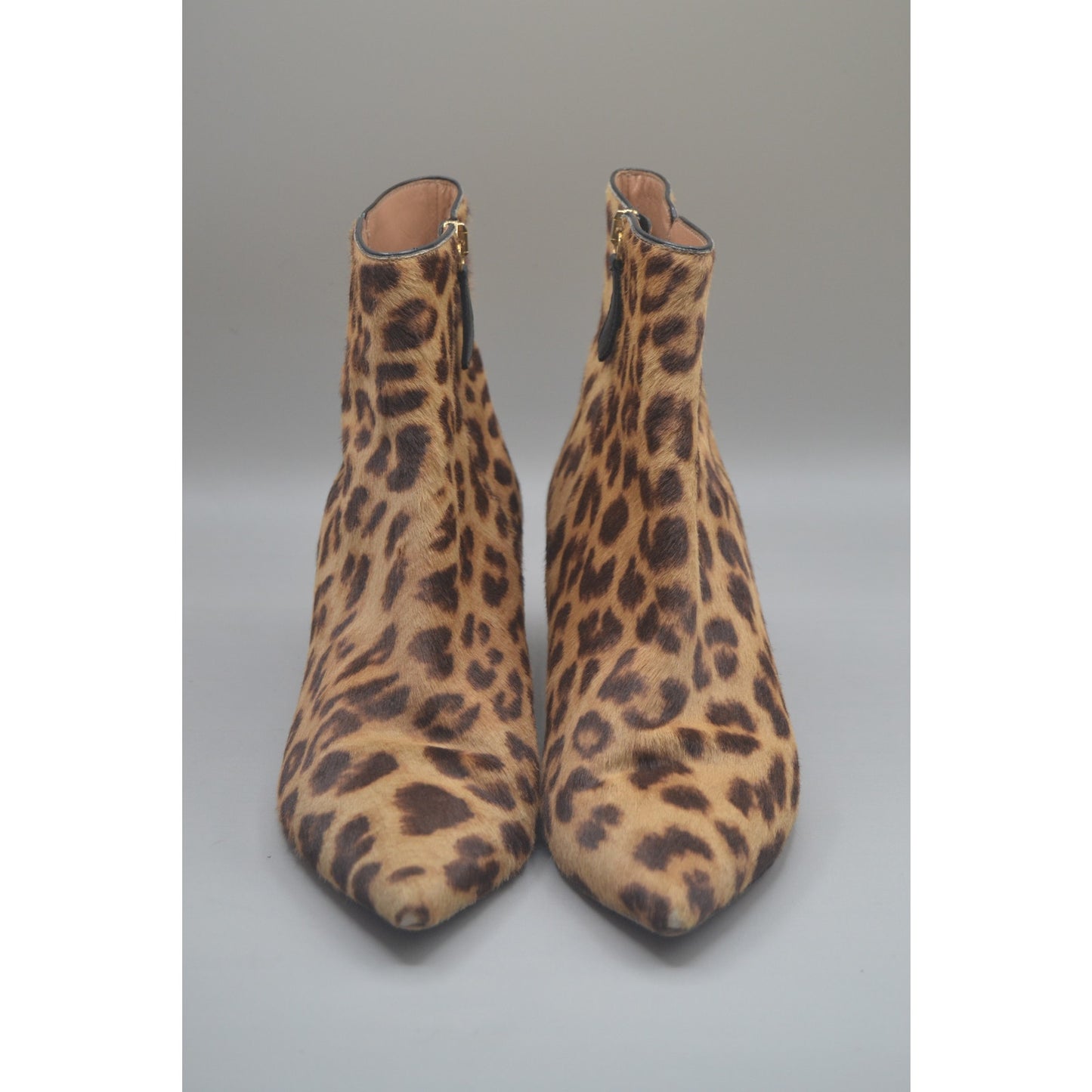 Aquazzura Fierenze Vero Cuoio Womans Leopard Pump Boot Calf Hair SZ 39