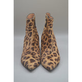 Aquazzura Fierenze Vero Cuoio Womans Leopard Pump Boot Calf Hair SZ 39