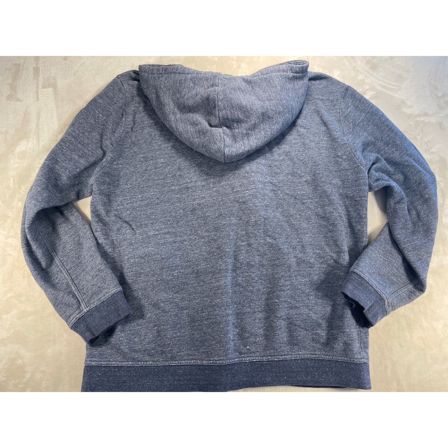 Everlane Mens Hooded Zip Up Heather Blue Sweater XL