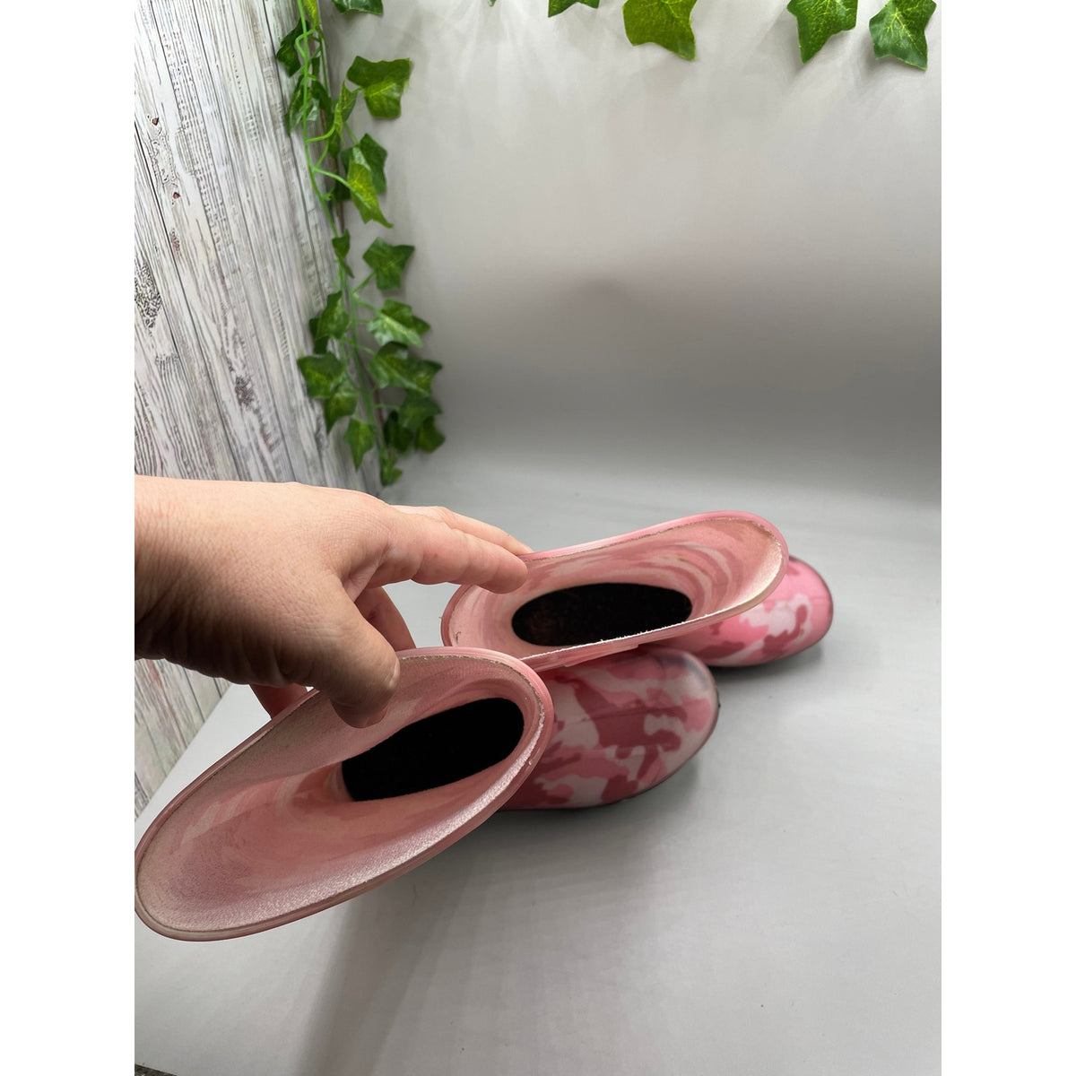 Northerner Pink Camo Little Girls Rain Boots Size 12