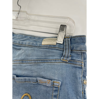 Seven7 Woman's Denim Weekend Shorts Raw Hem Size 6