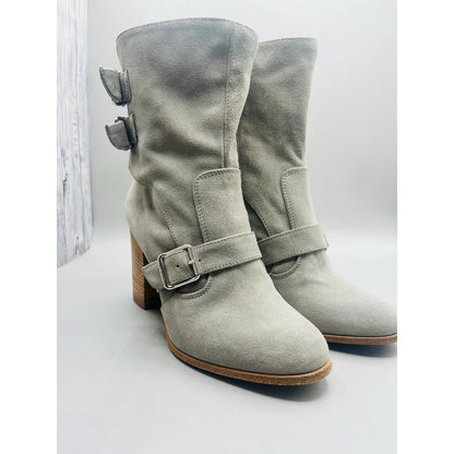 Woman’s Grey 37.5 Belstaff  Leather Boots zipper closure