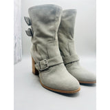Woman’s Grey 37.5 Belstaff  Leather Boots zipper closure