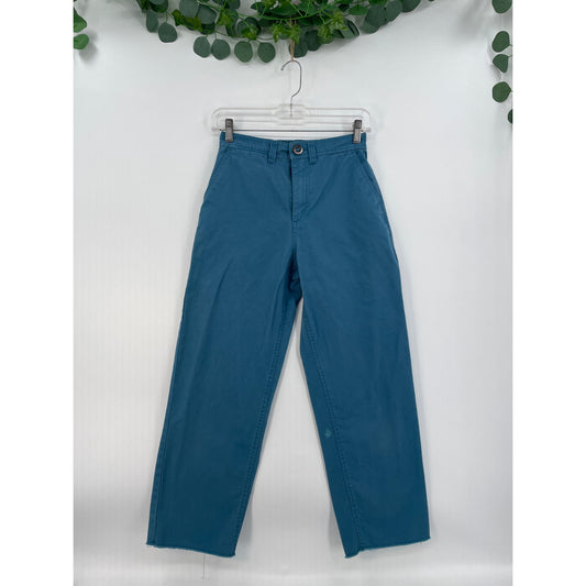 Volcom Womans This That Them Skate Cotton Chino Teal Pants Size 24 XS