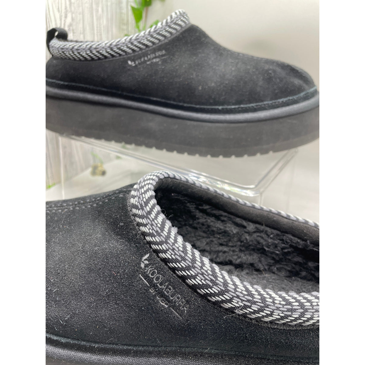 Koolaburra UGG Burree Womans New Black Platform Slippers Size 10