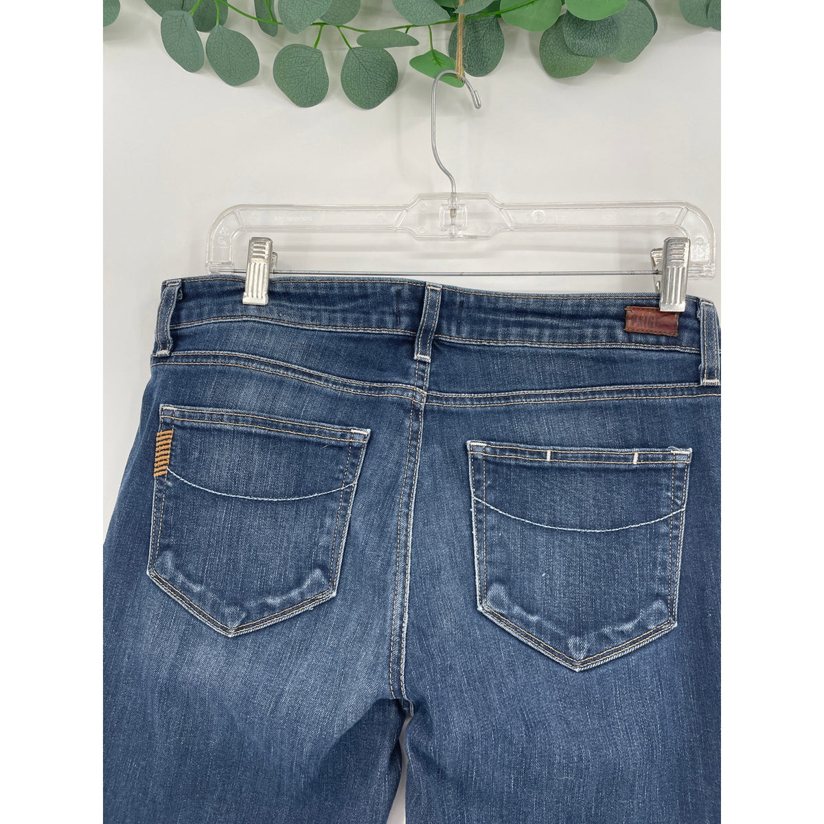 Paige Dark Denim Mid Rise Jimmy Jimmy Skinny Jeans Size 28