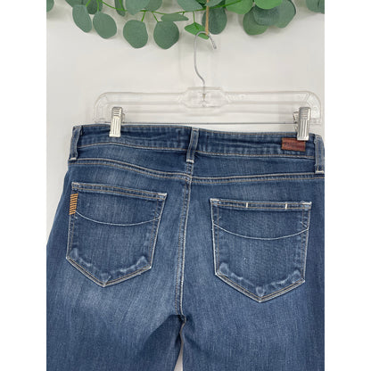 Paige Dark Denim Mid Rise Jimmy Jimmy Skinny Jeans Size 28