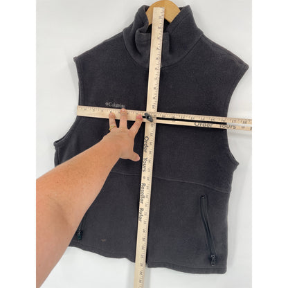Columbia Mens Charcoal Black Zipper Fleece Vest  Large