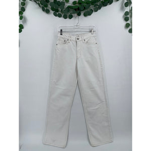 &Denim H&M NWT White Low Waist Baggy Wide Leg Womans Jeans Size 2