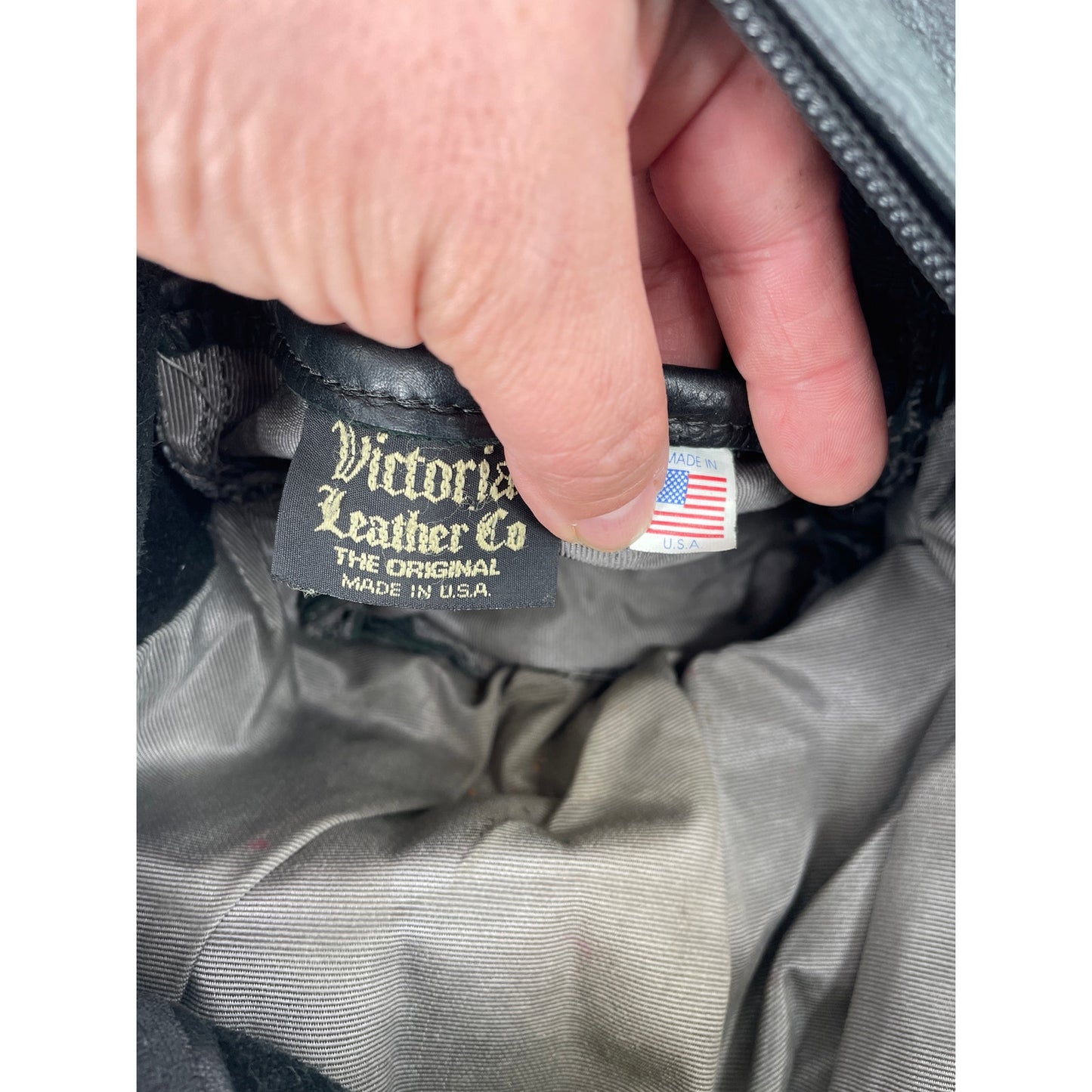 Victoria Leather Co "The Original" Made in the USA Black Genuine Leather Bucket Bag Purse