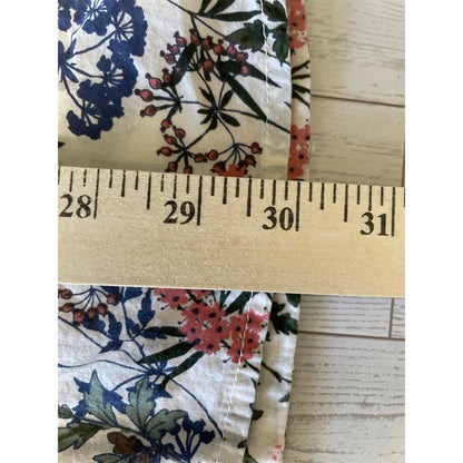 St Johns Bay Womans Long Sleeve Floral Button Up Size 3XL